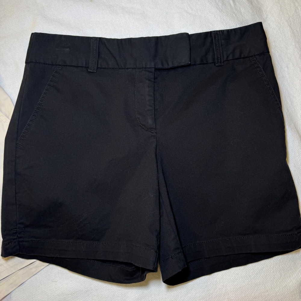 Ann Taylor LOFT Riviera Shorts Bundle Women's 4 Black Beige Chino Mid Rise 6" - Picture 3 of 7
